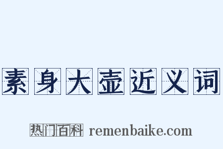 素身大壶近义词是什么意思的图片